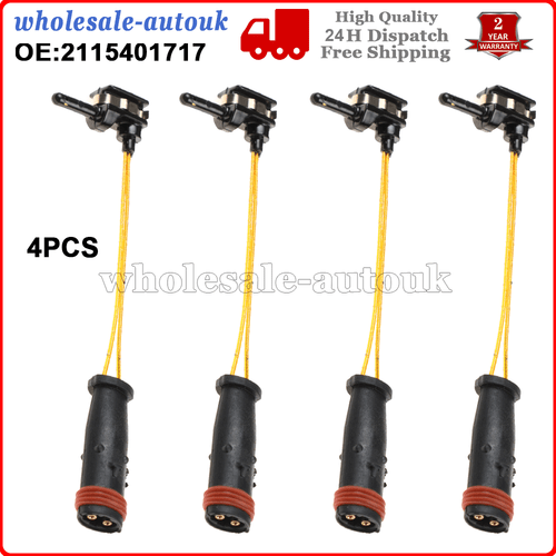 4X BRAKE PAD WEAR INDICATOR SENSORS FRONT REAR FOR MERCEDES A2115401717 - Picture 1 of 10
