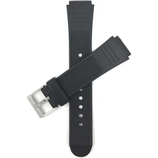 Bandini  Black Sports Rubber Watch Strap, Tread, Ribbed