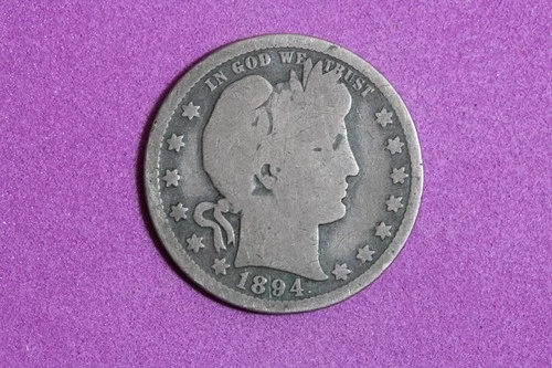 Estate Find 1894 O Barber Quarter Dollar #K60306