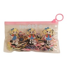 Colorful Elastic Hair Rubber Bands Set Mini Clear Pouch Cute Cartoon Girls Kids