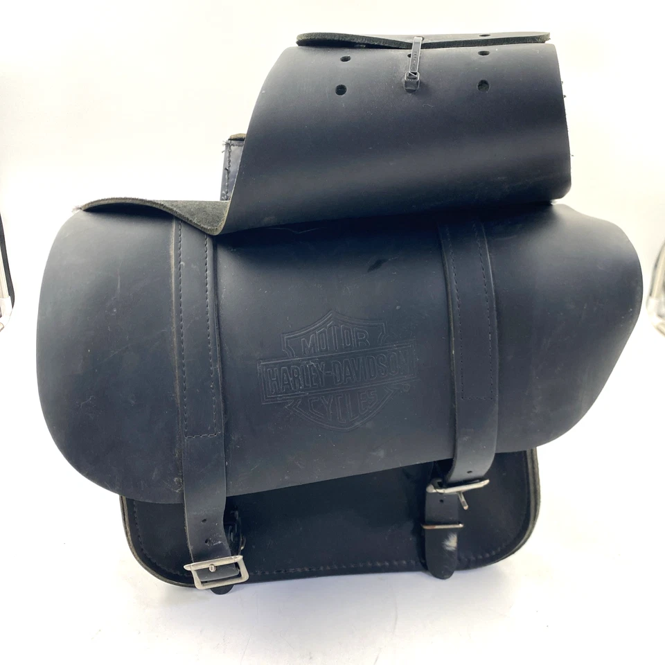Alforjas de cuero OEM Harley 91008-82c 82-22 Sportster Dyna Softail Foto 2 de 4