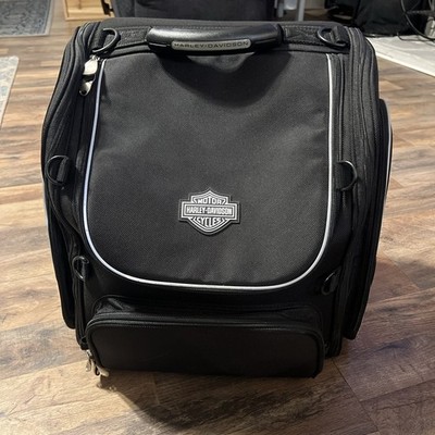 XLG Harley Davidson Premium Touring Luggage Black Bag 19x17x14'' W/ Rain Cover
