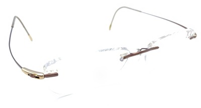 Silhouette 7554 40 6056 Titanium Brown Rimless Eyeglasses Frames 17 140 Austria