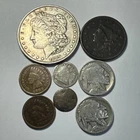 COIN LOT w/ 1889 Morgan Dollar, 1837 Large Cent, 1857 Half Dime MORE COBM-9522