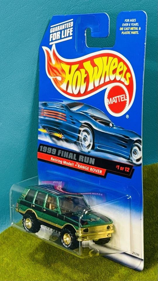 Hot Wheels 1999 Final Run Range Rover in green  - Real Riders tires  Vintage - Image 3 of 4