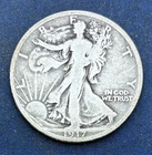 1917-S on reverse  Walking Liberty Half Dollar  Silver Coin  - dirty reverse