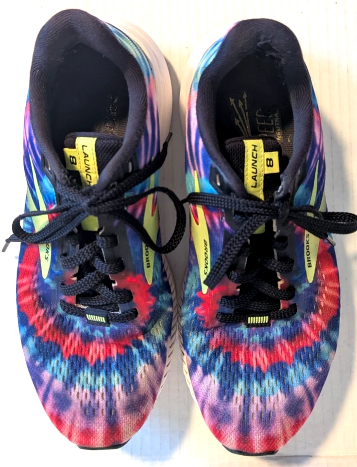 Zapatos para correr Brooks Launch 8 para mujer Tie Dye multicolor - talla 7,5 Foto 4 de 4