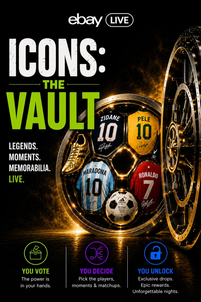 Icons: The World Cup Vault, The Ultimate Icons XI, £1 start auctions