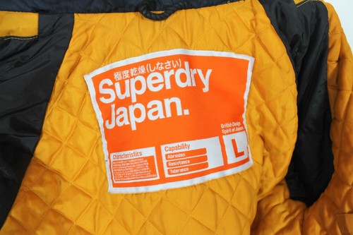 SuperDry Japan British Design Military Nylon Bomber Jacket Navy Mens Size Large - Picture 14 of 15