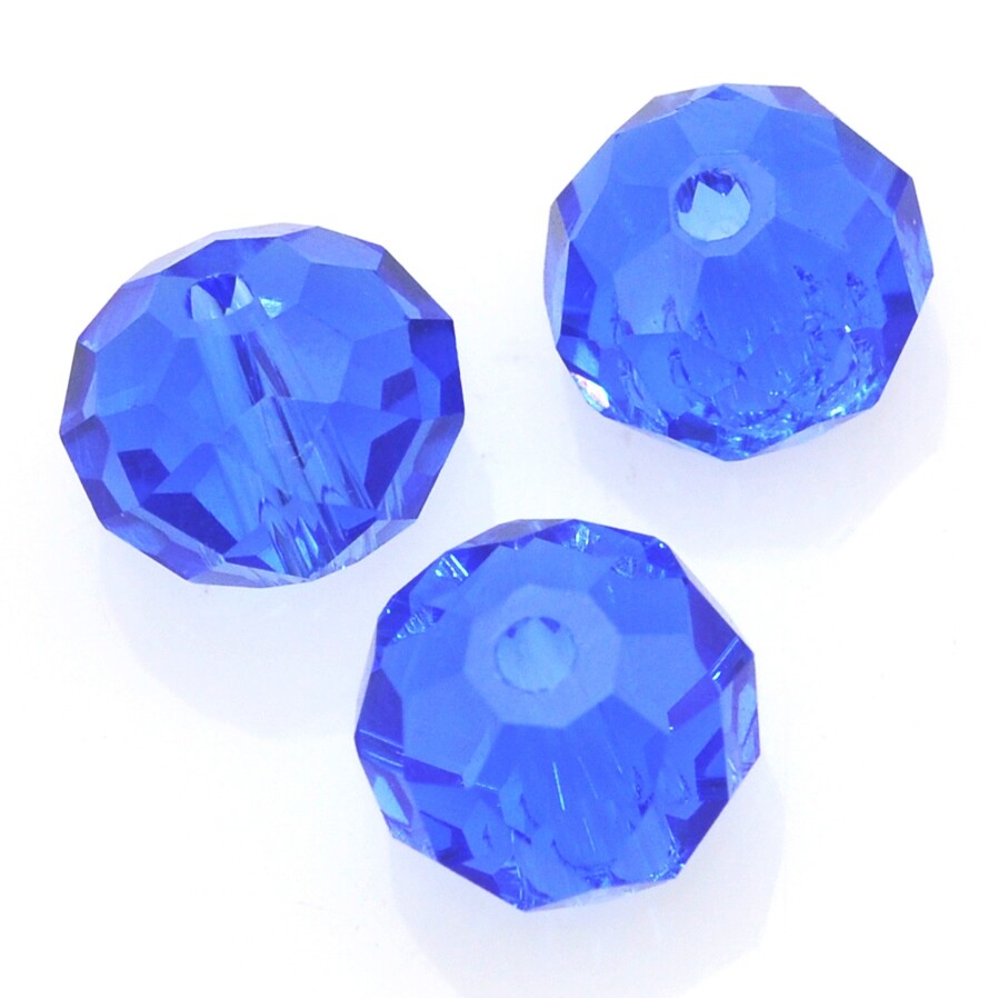 Faceted Rondelle Crystal Cut Glass Beads Spacer 4mm 12mm for Jewellery