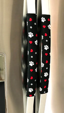 Refrigerator Oven Door Padded Appliance Handle Covers Paw Prints Set of 2