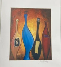 Gino Savarino 7.5x 9.5  Acrylic Abstract Limited Print. 6/50 Signed By Artist