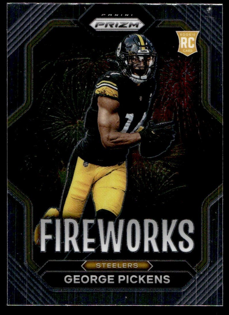 2022 Panini Prizm Fireworks George Pickens Rookie G20 Pittsburgh Steelers #F-22