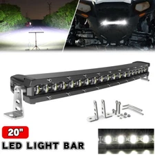 Slim Single Row Curved 20 26 32 38 44 50" LED Light Bar Off Road Driving ATV SUV