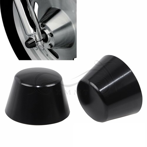 Smooth Front Axle Nut Caps Covers For Harley Softail Sportsters Touring