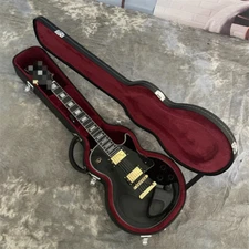 Black Beauty Custom 6 String Electric Guitar Solid Body Gold H-H Pickup Hardware