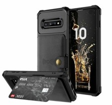 For Samsung Galaxy S10/S10+/S10e Leather Car Magnetic Holder Wallet Case Cover