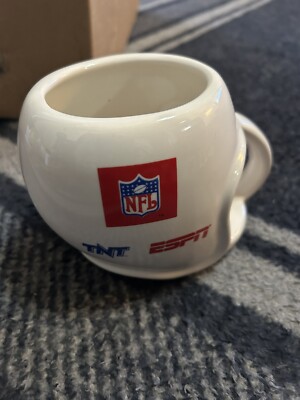 Vintage NFL Football Helmet Coffee Mug TNT ESPN Promo Cable Adnet