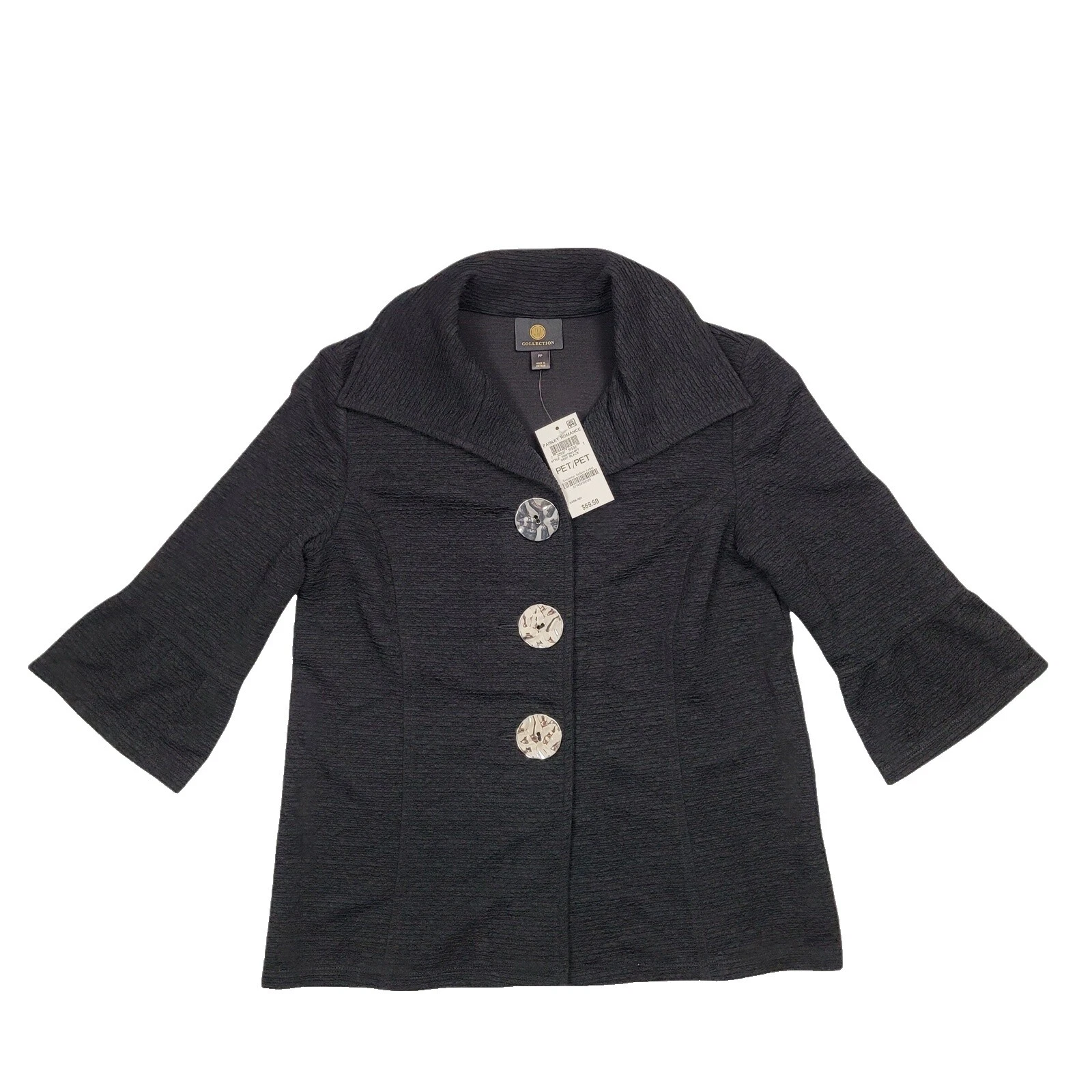 Abrigos Casual Negro JM Collection, chaquetas y chalecos para Mujeres
