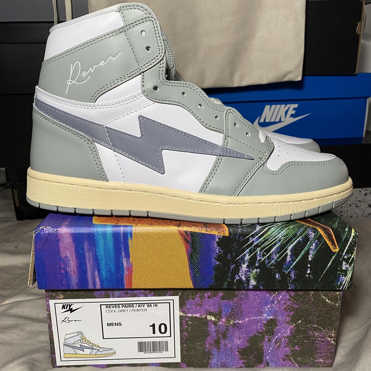 Kool Kiy Reves Paris kool grey Size 10 Brand New Air Kiy cool grey