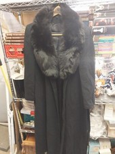 Saks Fifth Avenue Black Full Length Coat Size 14 #4037