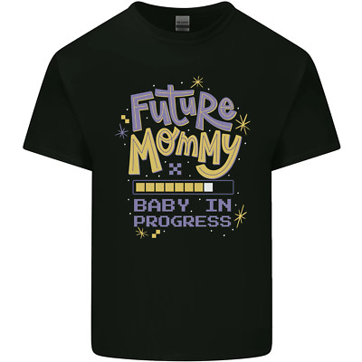 Future Mommy New Baby in Progress Pregnancy Herren Cotton Maglietta Tee Top