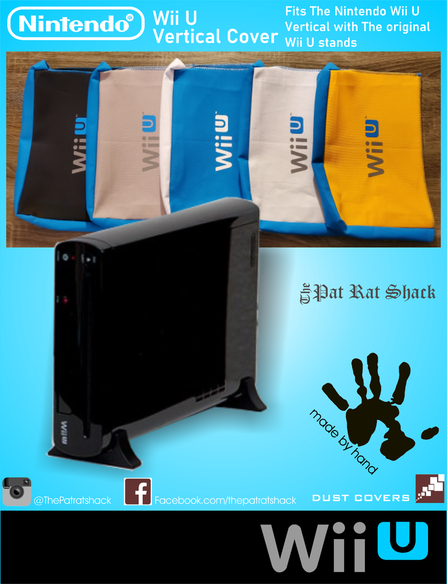 Nintendo Wii U (Vertical) console duck cloth canvas dust cover | eBay