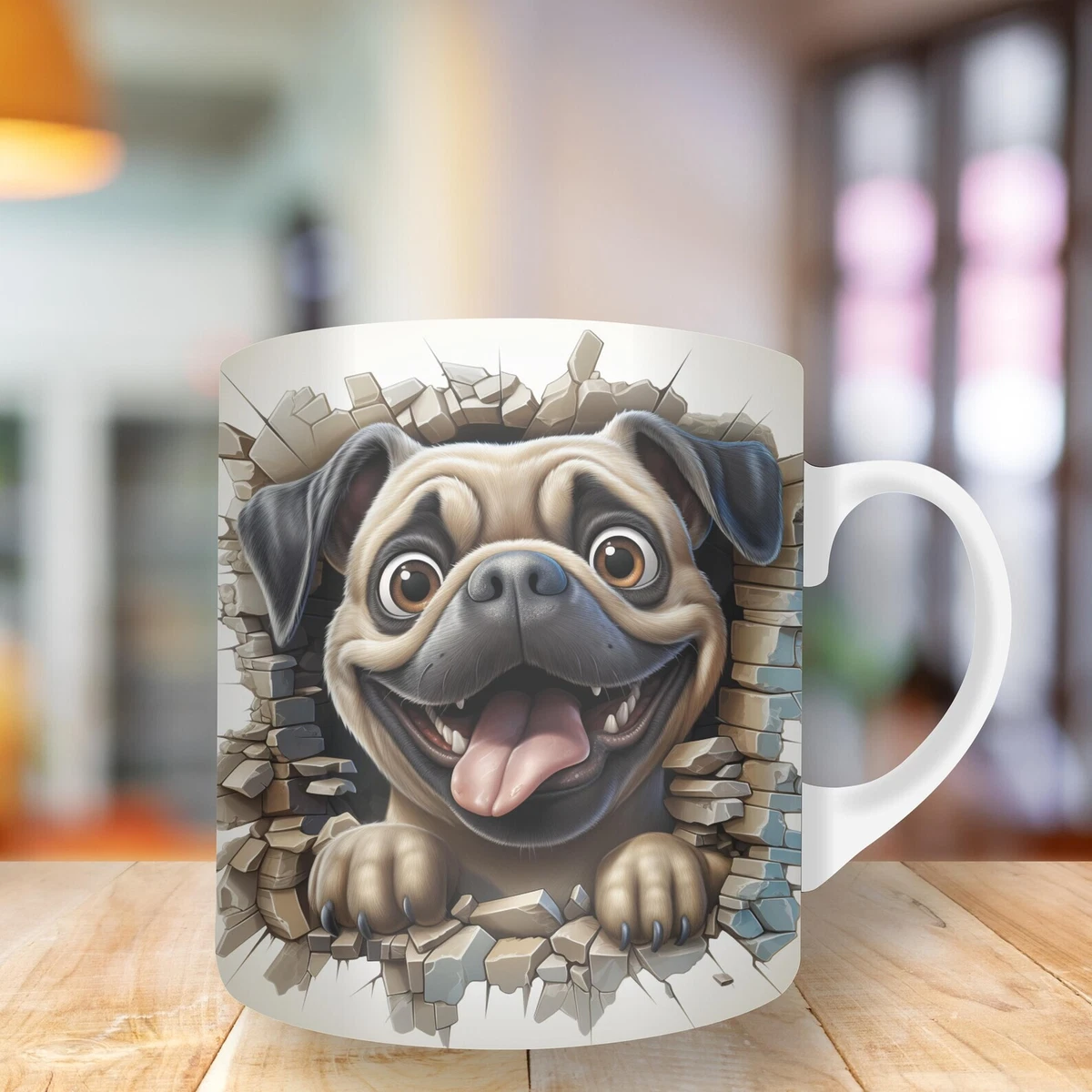 3d dog cheap mug