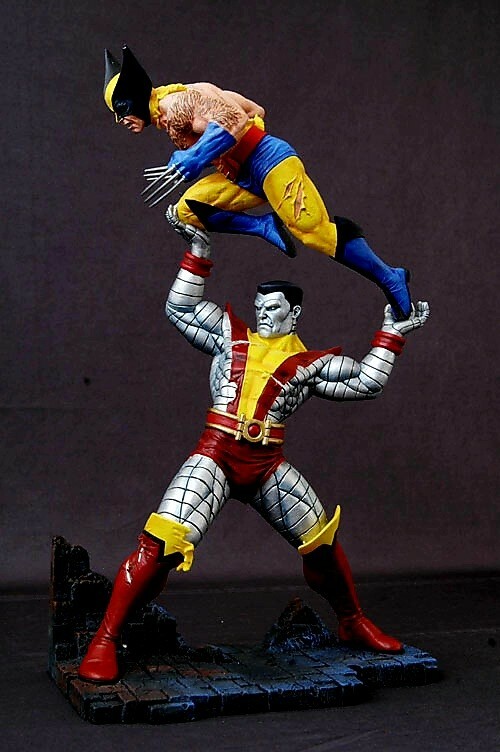 Diamond Select Colossus Wolverine Fastball Special Statue Set Dark