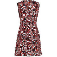 Round Neck Sleeveless Dresses 70s Theme for sale
