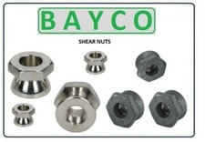 SECURITY SHEAR NUTS TAMPER PROOF  M8  M10  M12/ STAINLESS OR GALVANISED. 