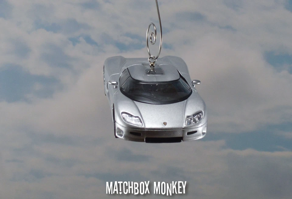 Silver Koenigsegg CC Christmas Ornament 1/43 Adorno RARE Fast & Furious Agera  - Image 3 of 4