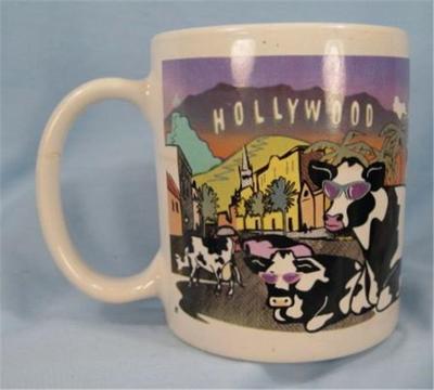 Road Trip Cows Travelin West Coffee Mug 1999 Hollywood Desert Alamo (O) |  eBay