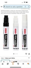 Zeyar Paint Markers, Jumbo size, Felt Tip, Waterproof 1 Black and 2 White T3