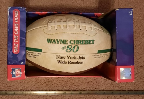 NFL New York Jets Wayne Chrebet Full Size Football: Nice Used Displayed Only @@