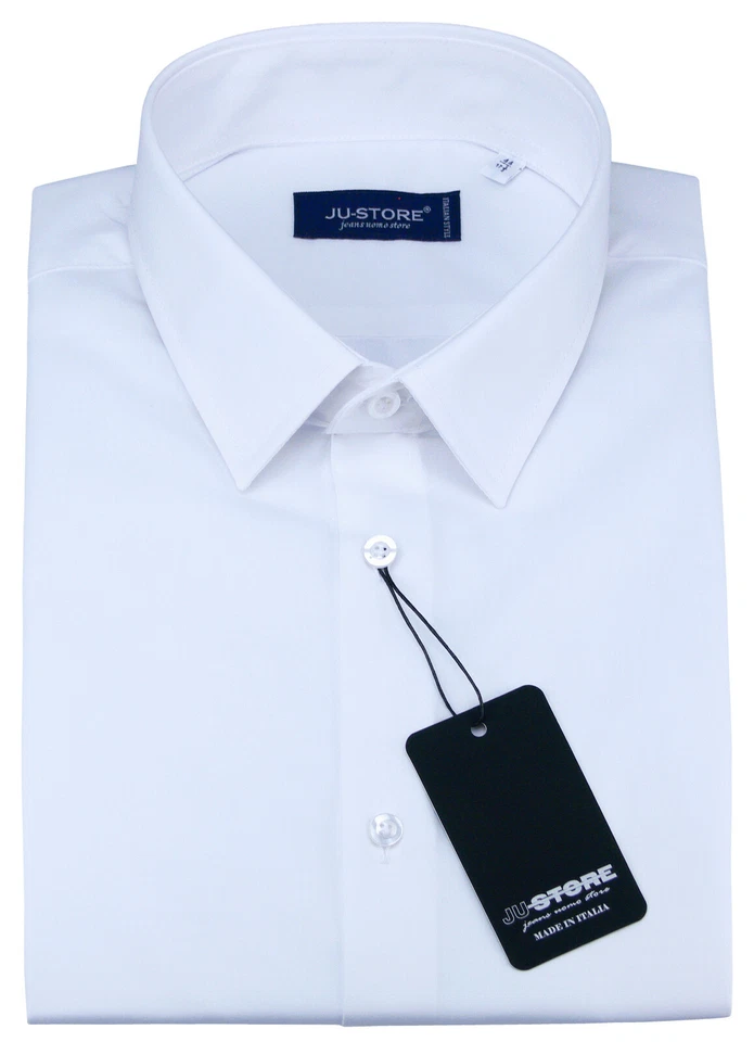 Camicia da uomo Taglie Forti stretch cotone elasticizzato manica lunga tg 39/55 - Immagine 3 di 4