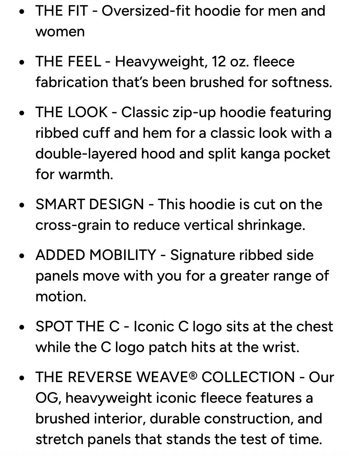 OFF WHITE Felpa con cappuccio oversize Large Champion REVERSE WEAVE® Off White Essentials vuota