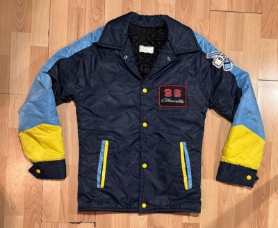 Vintage Chevrolet Jacket Men's Small Blue Camaro SS Snap