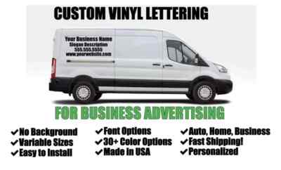 Custom Vinyl Lettering For Business Name Advertising Store Windows Truck Trailer