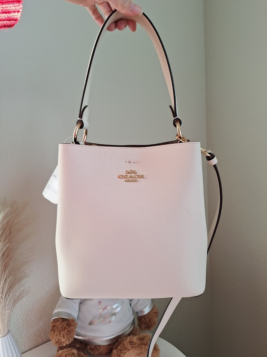 New Coach Women's Small Town Bucket Leather Bag (1011) Chalk | eBay