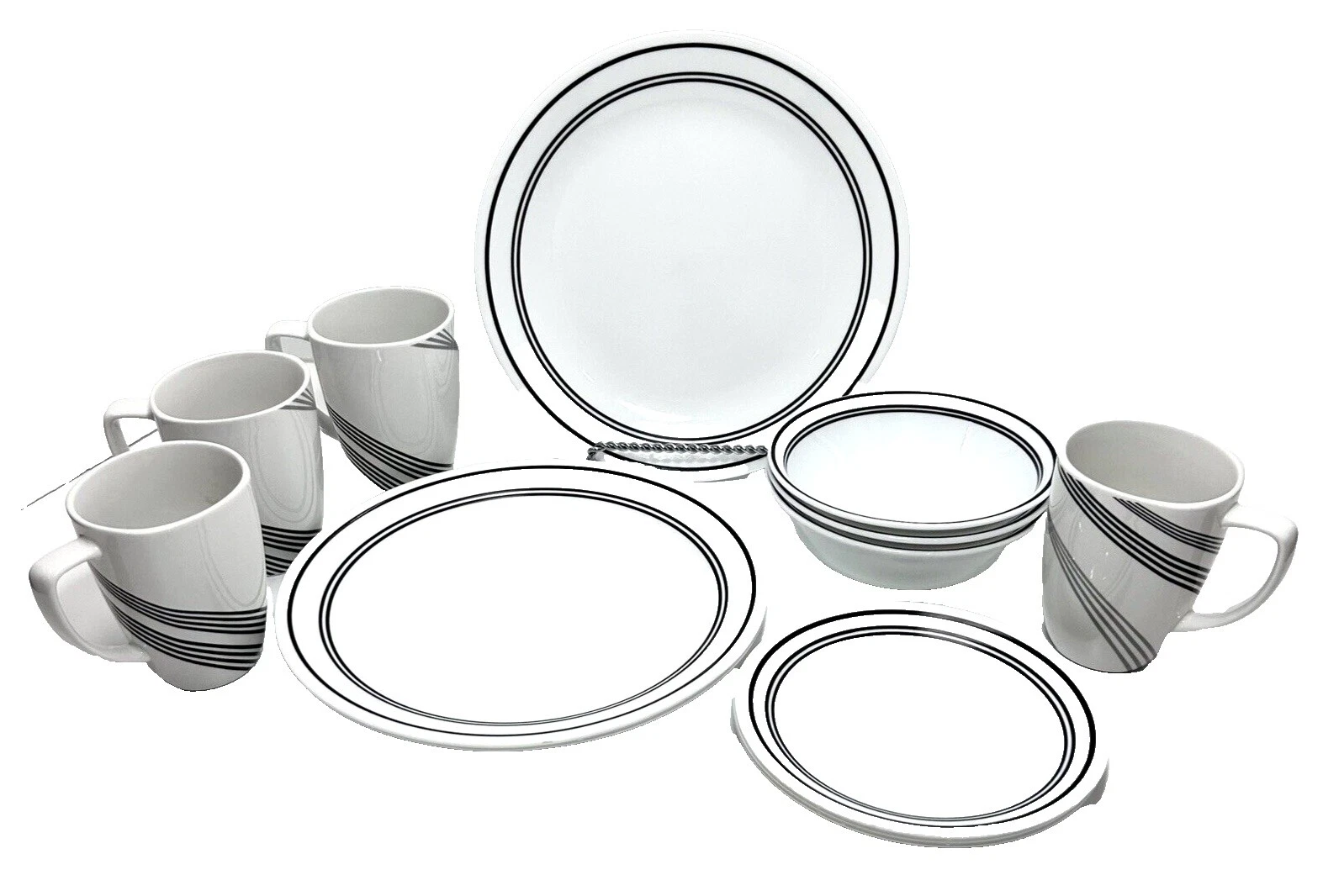 Platos de Vajilla Corelle Negro