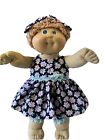Handmade Cabbage Patch Kids Dress And Panties, Hair Bows Fits 16 -18” Dolls