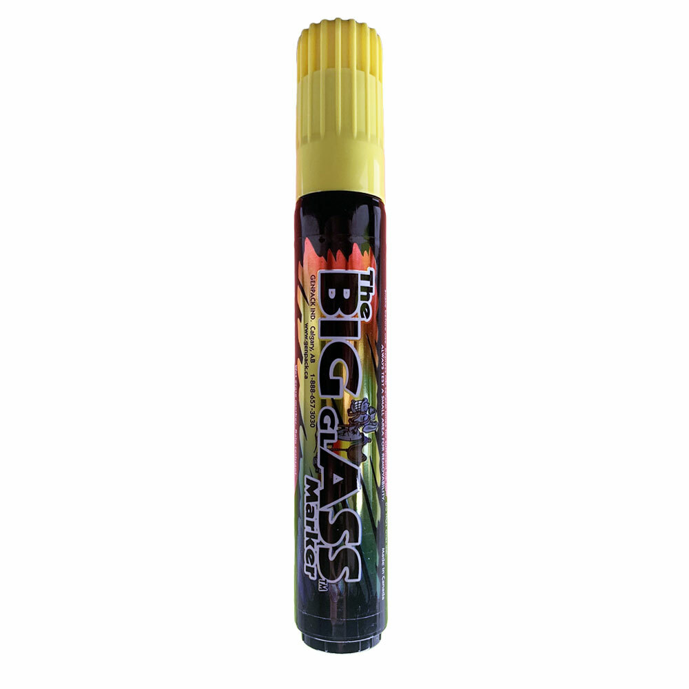 1ct Genpack The Big Glass Marker Washable Yellow Writer Auto