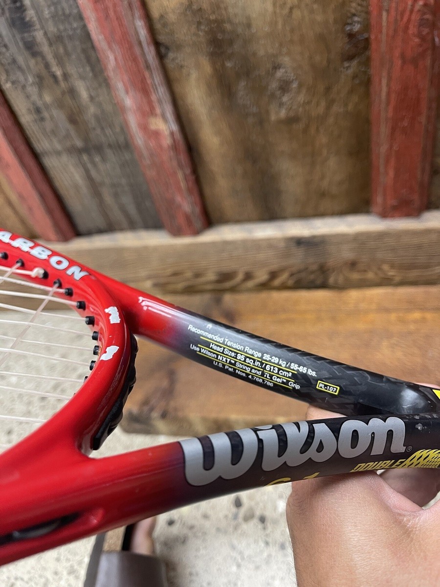 WILSON Hyper Carbon Pro Staff 6.1 Double Braid Tennis Racket 4 5/8