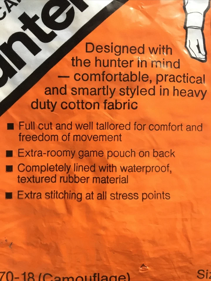 Vintage Seaway Tracker Camouflage Hunter Vest L Game Pouch Pheasant Bird Hunting - Image 2 of 4