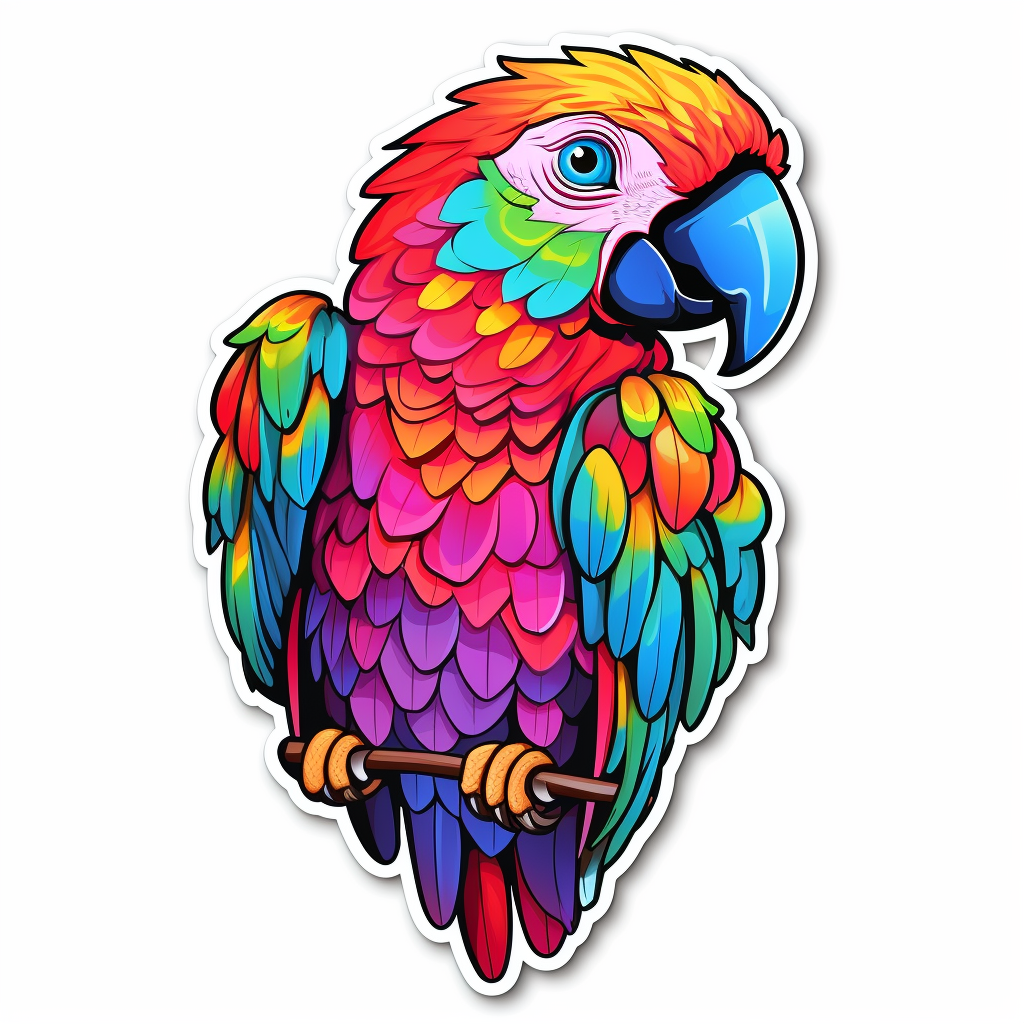 Pappagallo Sticker 8 x adesivi auto sticker pappagallo animale adesivo tuning auto lunotto ...
