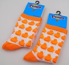 Peeps Socks Girl's Youth Size Small 13-5 Orange Chick Set of 2 Pairs New ST142