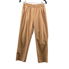 Vintage Pull On Tan Ankle Pants Relaxed Fit 10'' Rise Womens S/M