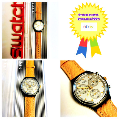 Swatch Chrono New Sirio SCM101 1992 Vintage Armbanduhr 90er NOS