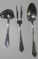 Berndorf Menuett Alpaca Silverplate Serving Utensils Lot 3 pc